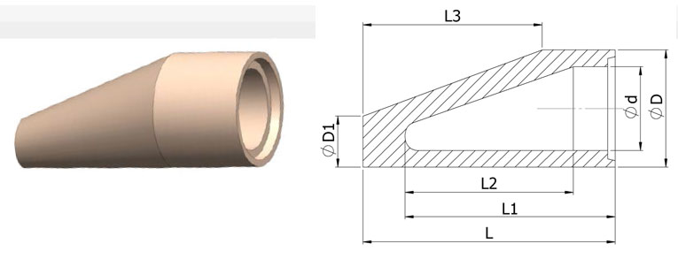 Концевой шлакоуловитель керамической литниковой системы производства SEEIF Ceramics