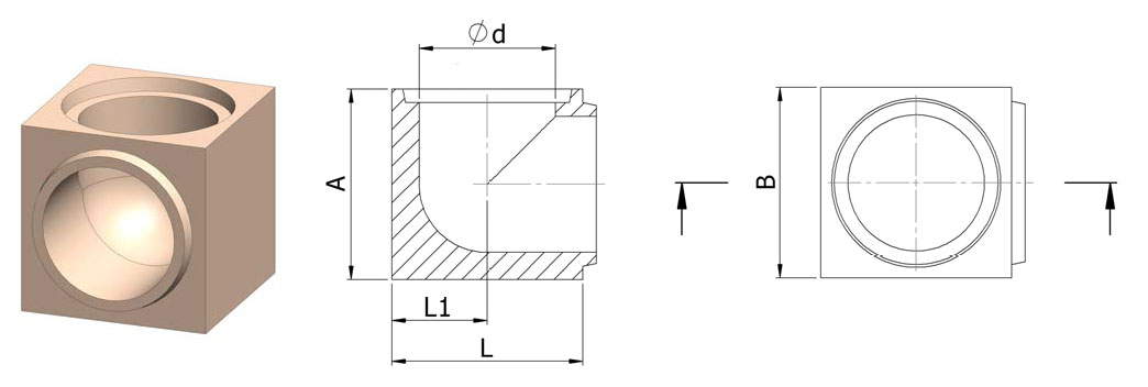 L-образный распределитель керамической литниковой системы SEEIF