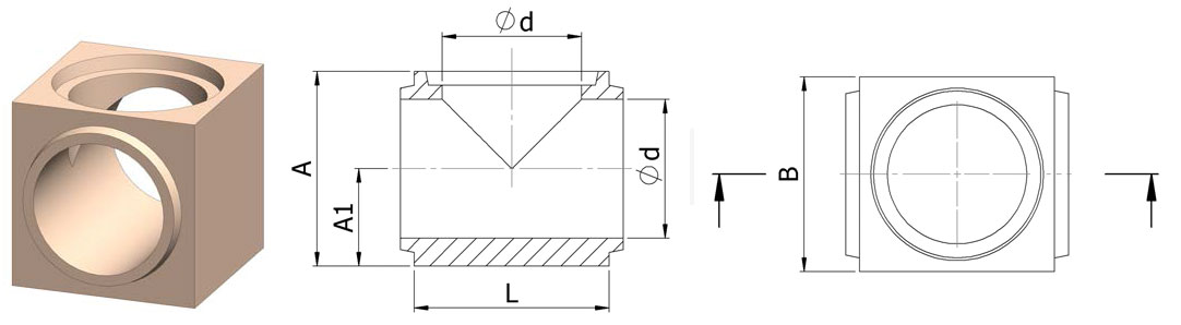 Т-образный распределитель керамической литниковой системы SEEIF
